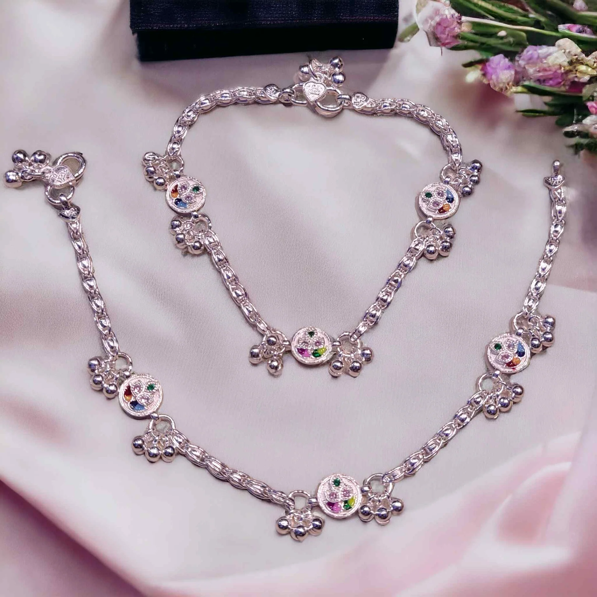 Fancy Silver Payal For Women 169557